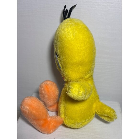 Vtg Tweety Bird Plush Yellow Orange Stuffed Toy Looney Tunes 11" Tall No tag - Picture 4 of 8